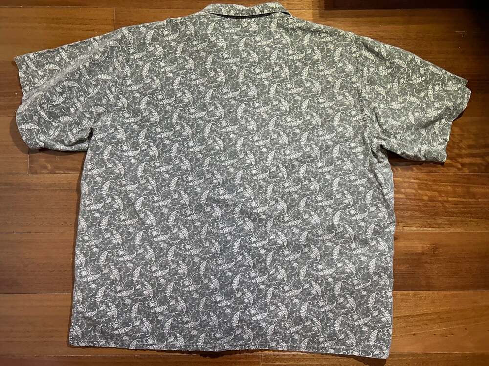 Men’s Vintage Polo Jeans Co Ralph Lauren XXL Paisley Camp Shirt - Olive Green - Picture 2 of 6